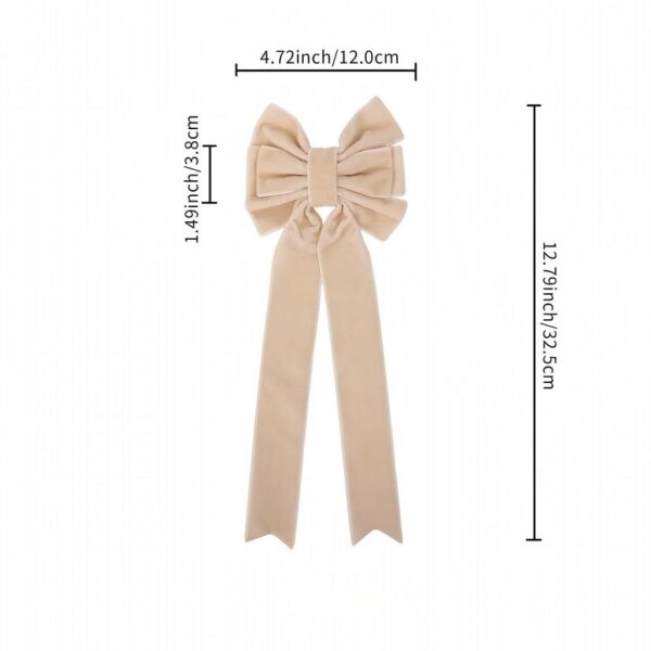 Burgundy Velvet Knot Bow Christmas Ornament, Chunky Loop Ribbon Bow for Xmas Tree and Wreath Decoration, Wholesale