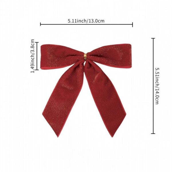 Burgundy Velvet Christmas Tree Bow, Wine Red Ribbon Ornament for Holiday Wreath Garland and Home Decor, Wholesale