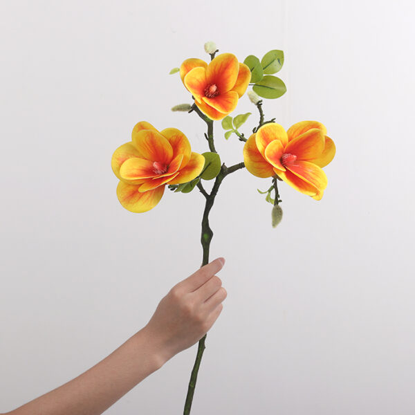 3-Head Round-Bowl Large Magnolia (Pink Orange)