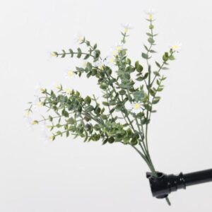 Artificial 7-Fork Eucalyptus Daisies - White
