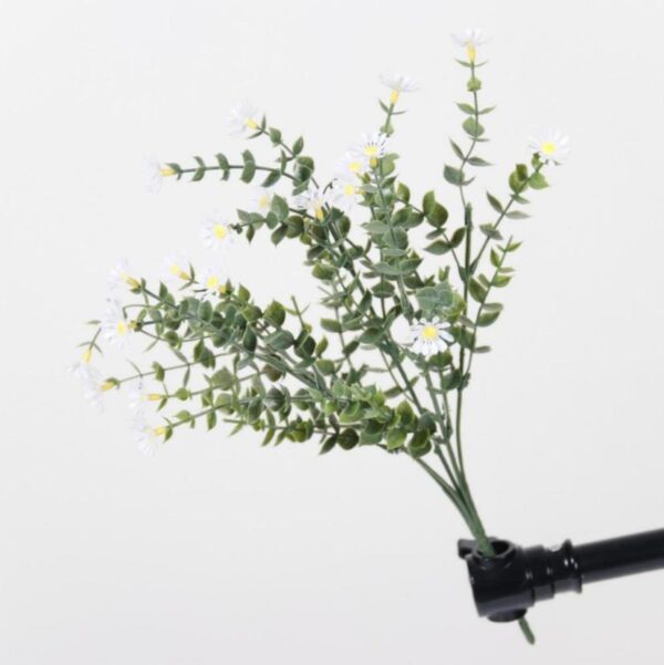 Artificial 7-Fork Eucalyptus Daisies - White