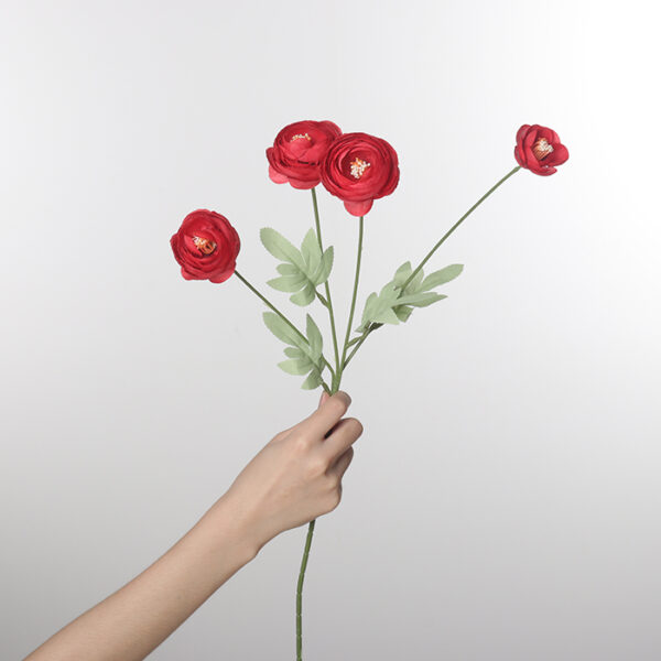 4-Head Linglong Tea Rose (Red)