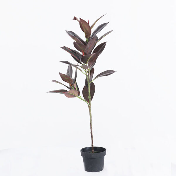 Artificial Red Rubber Tree Potted Plant