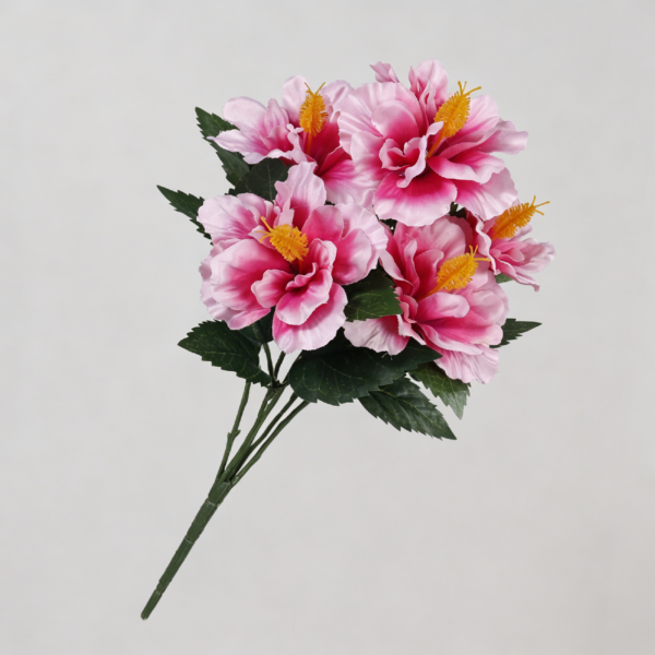 Artificial New 5-Head Hibiscus (Pink)