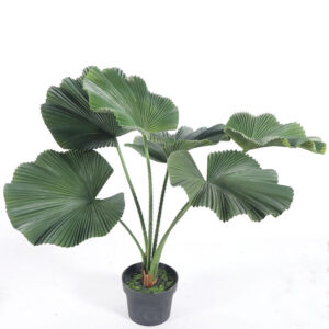 Artificial Round Palm Leaf Potted Plant