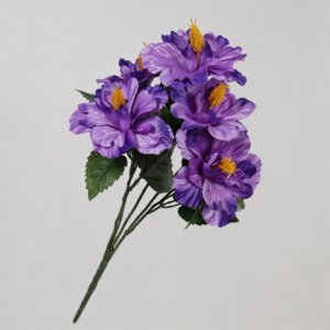 Artificial New 5-Head Hibiscus (Light Gradient Purple)