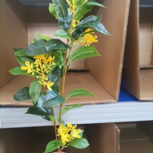 Artificial Single 3-Fork Osmanthus Stem (Yellow)