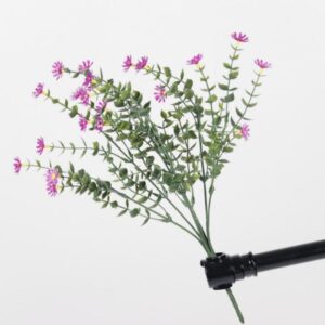 Artificial 7-Fork Eucalyptus Daisies - Red Lotus