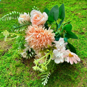 5-Head Brushed-Ball Mini Rose (Pink)