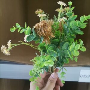 Artificial Chrysanthemum Mix Mini Bundle (Brown and White)