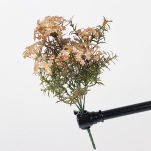 Artificial 7-Fork Spray-Painted Pompon Chrysanthemums - Orange