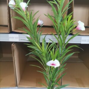 Artificial Large 7-Fork Willow-Leaf Peach with Flowers