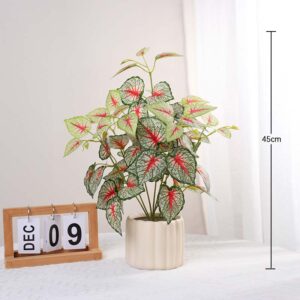 45CM Large-Branch Red Taro Leaf Potted Plant