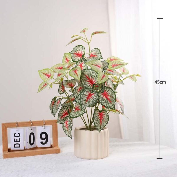 45CM Large-Branch Red Taro Leaf Potted Plant