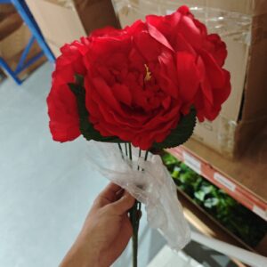 Artificial Peony Flower, Red