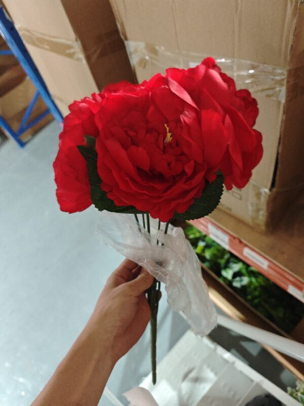 Artificial Peony Flower, Red
