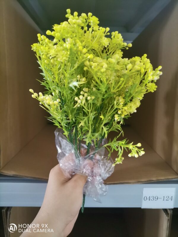 Artificial White-Dot Baby's Breath (Yellow with Flowers)