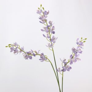 Blush Pink Artificial Cymbidium Orchid Stems Set of 3, Faux Boat Orchid Sprays for Wedding Centerpiece, Wholesale
