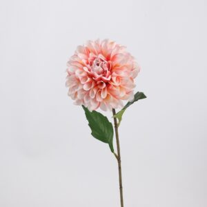Cream White Artificial Dahlia Flower Stem 27 Inch, Faux Pompon Dahlia Spray for Home and Wedding Decor, Wholesale