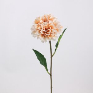 Cream White Artificial Dahlia Flower Stem 27 Inch, Faux Pompon Dahlia Spray for Home and Wedding Decor, Wholesale