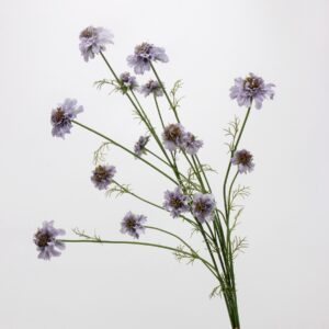 White Artificial Cosmos Wildflower Stem Set, Faux Meadow Flower Bunch for Rustic Wedding and Home Decor, Wholesale