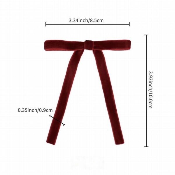 Burgundy Velvet Christmas Bow with Tie Band, Tree Bow Ornament for Xmas Garland Wreath and Holiday Decor, Wholesale