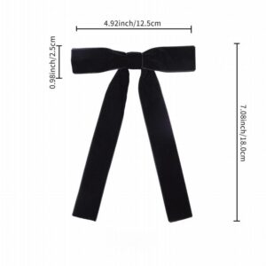 Black Velvet Long Tail Christmas Bow, Large Ribbon Tree Ornament for Gothic Holiday and Home Decor, Wholesale
