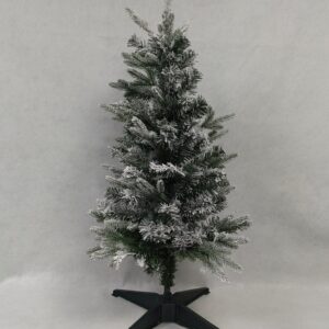 Snow Flocked Artificial Christmas Tree with Foldable Metal Stand 56cm, Flocked Spruce Tree Wholesale