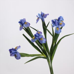 Mixed Color Artificial Iris Bunch, Faux Bearded Iris in Purple White Orange for Spring Home Decor, Wholesale