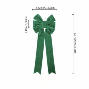 Burgundy Velvet Knot Bow Christmas Ornament, Chunky Loop Ribbon Bow for Xmas Tree and Wreath Decoration, Wholesale