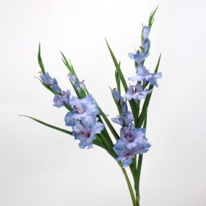 Cream Apricot Artificial Gladiolus Stems Set of 5, Faux Sword Lily Flowers for Tall Vase Wedding Decor, Wholesale