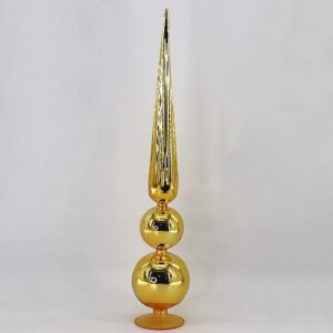 Gold Mercury Glass Ball Tree Topper Finial, Elegant Christmas Tree Topper Ornament Wholesale
