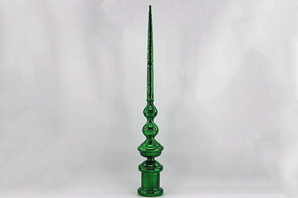 Green Glitter Glass Tree Topper Finial, Stacked Ball Christmas Tree Topper Ornament Wholesale