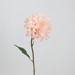 Cream White Artificial Dahlia Flower Stem 27 Inch, Faux Pompon Dahlia Spray for Home and Wedding Decor, Wholesale