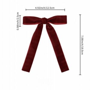 Black Velvet Long Tail Christmas Bow, Large Ribbon Tree Ornament for Gothic Holiday and Home Decor, Wholesale