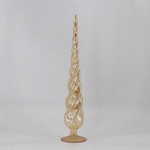 Champagne Gold Swirl Glass Tree Topper Finial, Vintage Christmas Tree Topper Ornament Wholesale
