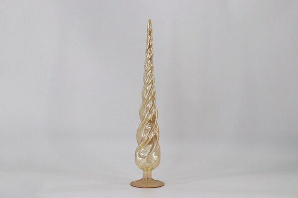 Champagne Gold Swirl Glass Tree Topper Finial, Vintage Christmas Tree Topper Ornament Wholesale