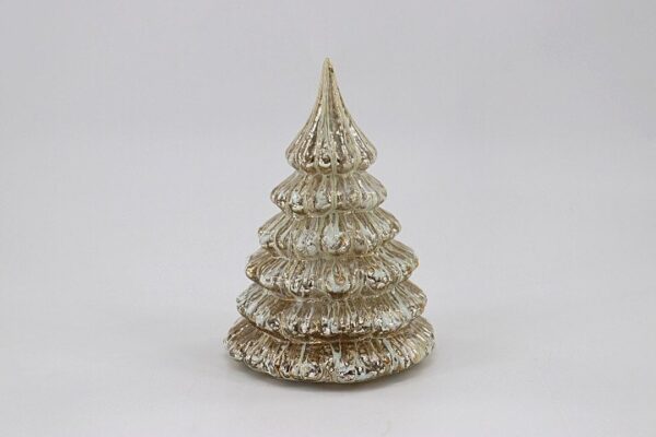 Champagne Gold Beaded Glass Christmas Tree, Elegant Tabletop Holiday Tree Decoration Wholesale