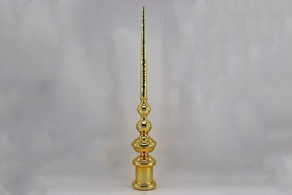 Gold Glitter Mercury Glass Tree Topper Finial, Sparkling Christmas Tree Topper Ornament