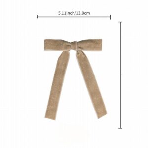 Burgundy Velvet Mini Christmas Bow, Short Tail Ribbon Ornament for Gift Craft Wreath and Table Decor, Wholesale