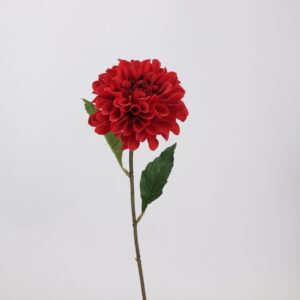 Cream White Artificial Dahlia Flower Stem 27 Inch, Faux Pompon Dahlia Spray for Home and Wedding Decor, Wholesale