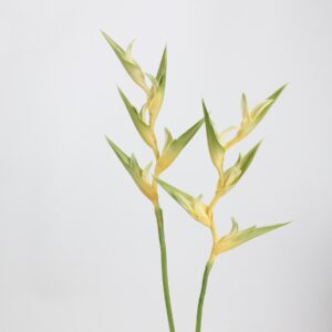 Yellow Artificial Heliconia Stems Set of 2, Faux Tropical Lobster Claw Branches for Summer Home Decor, Wholesale