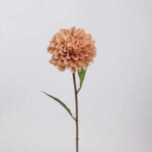 Cream White Artificial Dahlia Flower Stem 27 Inch, Faux Pompon Dahlia Spray for Home and Wedding Decor, Wholesale