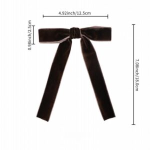 Black Velvet Long Tail Christmas Bow, Large Ribbon Tree Ornament for Gothic Holiday and Home Decor, Wholesale
