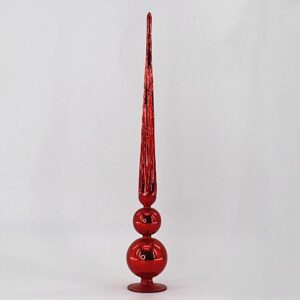 Red Glass Ball Tree Topper Finial, Christmas Tree Topper Ornament Holiday Decoration Wholesale
