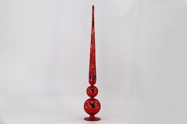 Red Glass Ball Tree Topper Finial, Christmas Tree Topper Ornament Holiday Decoration Wholesale