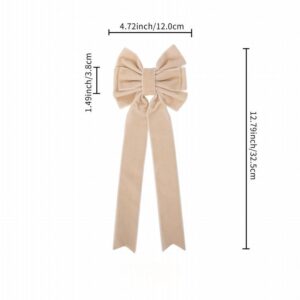 Burgundy Velvet Knot Bow Christmas Ornament, Chunky Loop Ribbon Bow for Xmas Tree and Wreath Decoration, Wholesale