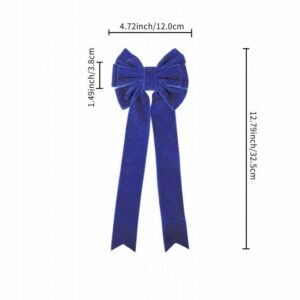 Burgundy Velvet Knot Bow Christmas Ornament, Chunky Loop Ribbon Bow for Xmas Tree and Wreath Decoration, Wholesale