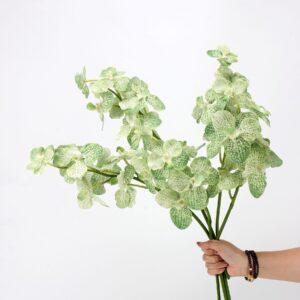 Purple Artificial Vanda Orchid Bunch, Faux Speckled Orchid Stems for Wedding Arrangement, Wholesale