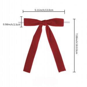 Burgundy Velvet Christmas Tree Bow with Long Streamer Tails, Wine Red Ribbon Bow Ornament for Holiday Decor, Wholesale